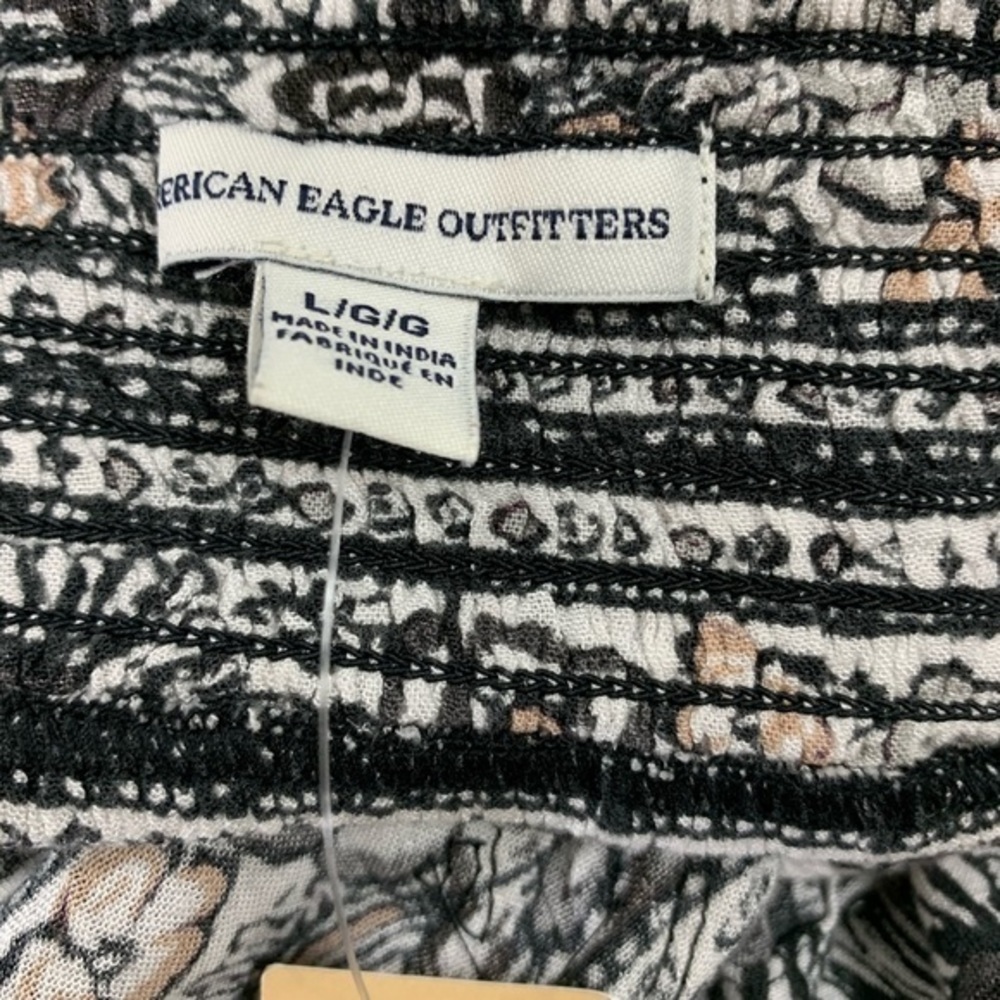 NWT American Eagle stretch beaded lace up romper - Picture 12 of 13